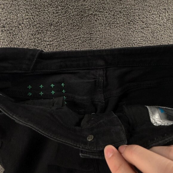 Ksubi Black Stretch Tapered Denim Jeans Button Fly Designer Size 34x32 Adult - Picture 10 of 16